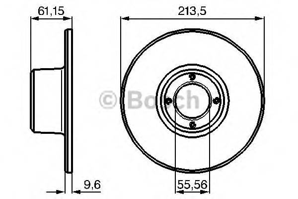 BOSCH 0 986 478 811 Тормозной диск