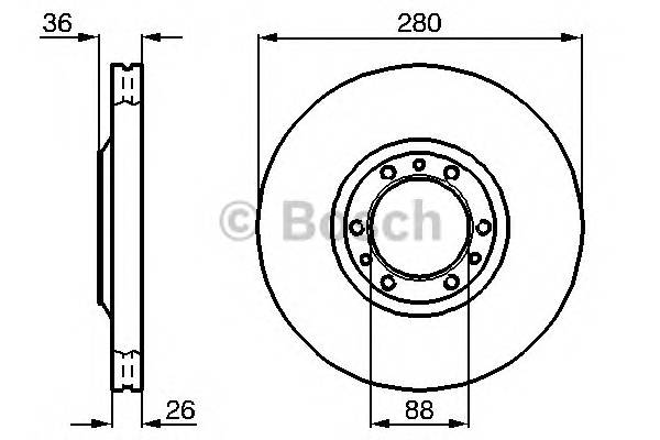 BOSCH 0 986 478 854 Гальмівний диск