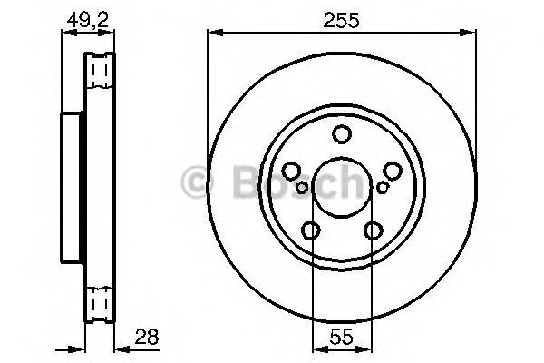 BOSCH 0 986 478 858 Гальмівний диск