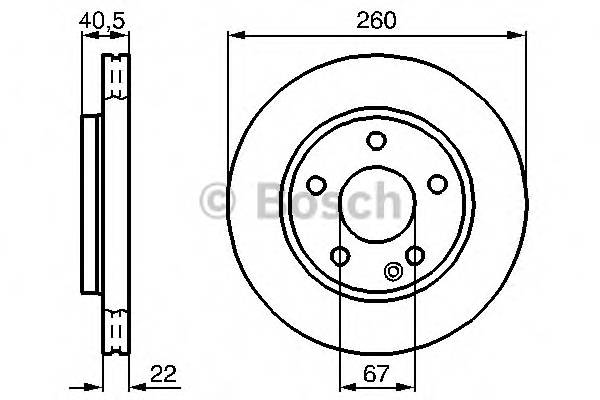 BOSCH 0 986 478 875 Тормозной диск