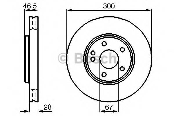 BOSCH 0 986 478 876 Тормозной диск