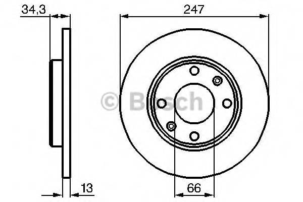 BOSCH 0 986 478 887 Гальмівний диск