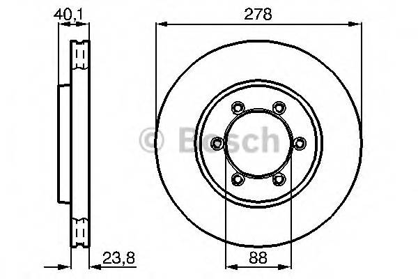 BOSCH 0 986 478 967 Тормозной диск