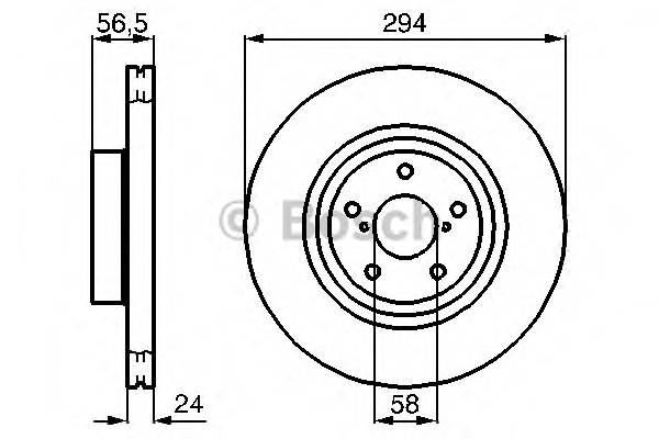 BOSCH 0 986 478 977 Тормозной диск