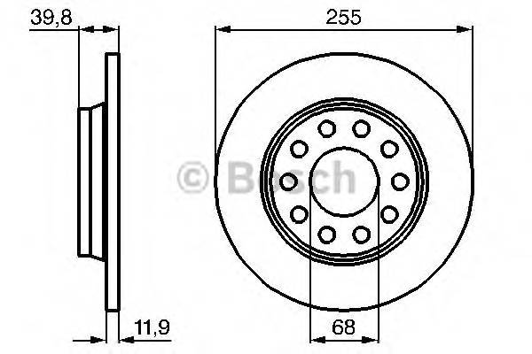 BOSCH 0 986 478 987 Гальмівний диск