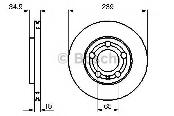 BOSCH 0 986 479 036 Гальмівний диск