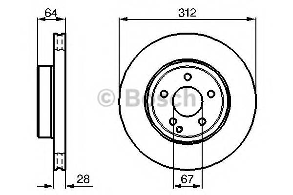 BOSCH 0 986 479 040 Гальмівний диск