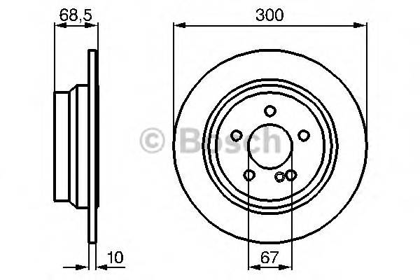 BOSCH 0 986 479 041 Тормозной диск