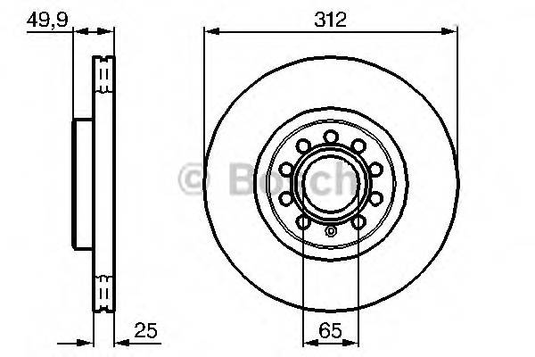 BOSCH 0 986 479 058 Гальмівний диск