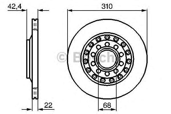 BOSCH 0 986 479 062 Гальмівний диск