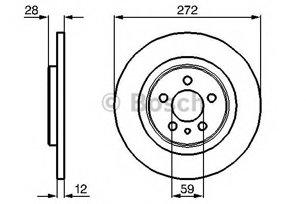 BOSCH 0 986 479 064 Гальмівний диск