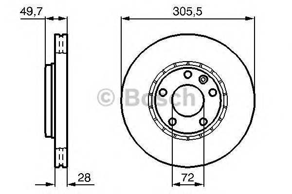 BOSCH 0 986 479 078 Гальмівний диск