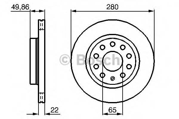 BOSCH 0 986 479 098 Гальмівний диск