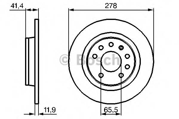 BOSCH 0 986 479 106 Гальмівний диск