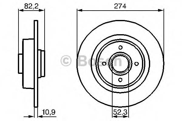 BOSCH 0 986 479 108 Тормозной диск