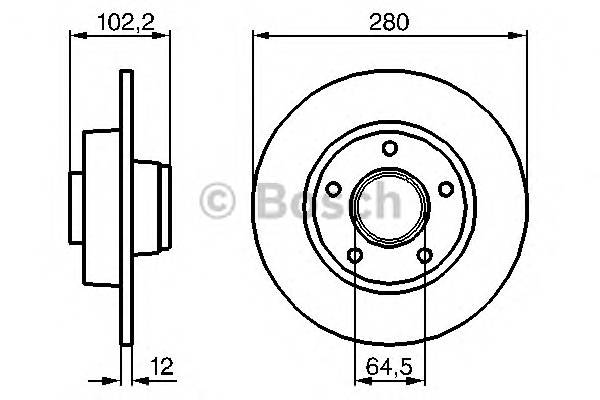 BOSCH 0 986 479 144 Тормозной диск