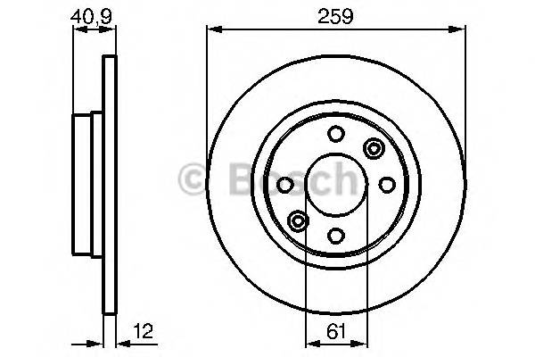 BOSCH 0 986 479 164 Тормозной диск