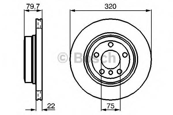 BOSCH 0 986 479 166 Тормозной диск