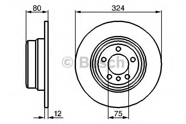 BOSCH 0 986 479 167 Тормозной диск