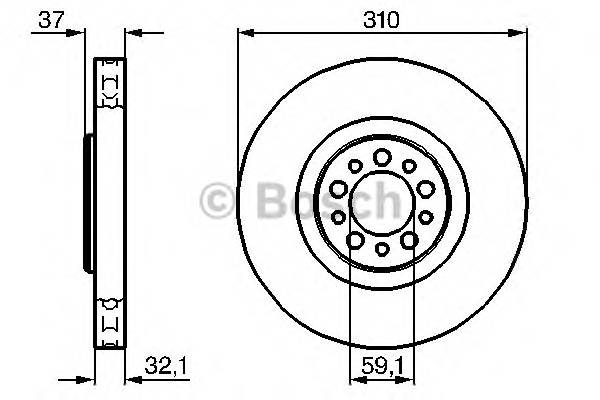 BOSCH 0 986 479 168 Гальмівний диск