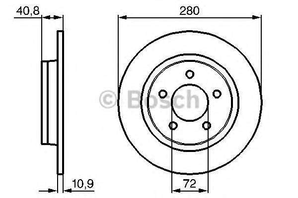 BOSCH 0 986 479 181 Тормозной диск