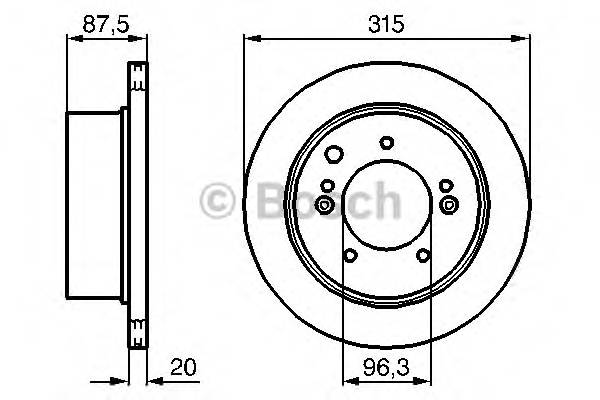 BOSCH 0 986 479 232 Тормозной диск