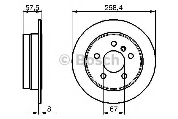 BOSCH 0 986 479 235 Тормозной диск