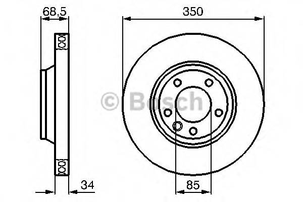 BOSCH 0 986 479 249 Тормозной диск