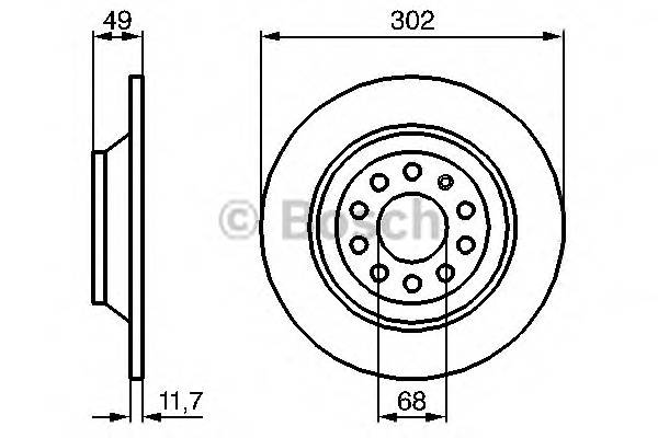 BOSCH 0 986 479 257 Гальмівний диск