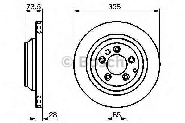 BOSCH 0 986 479 259 Тормозной диск