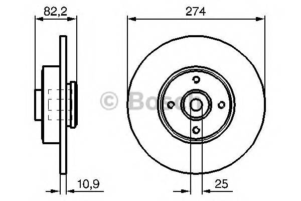 BOSCH 0 986 479 270 Гальмівний диск