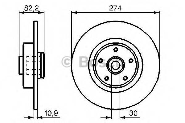 BOSCH 0 986 479 273 Тормозной диск