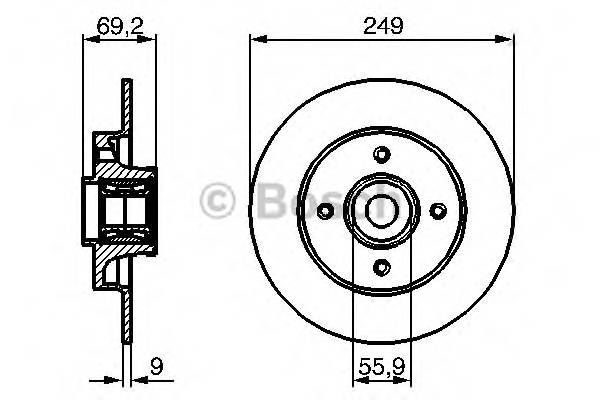 BOSCH 0 986 479 275 Гальмівний диск