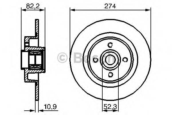 BOSCH 0 986 479 277 Гальмівний диск