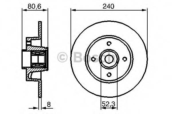 BOSCH 0 986 479 278 Тормозной диск