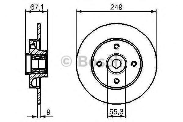 BOSCH 0 986 479 279 Тормозной диск