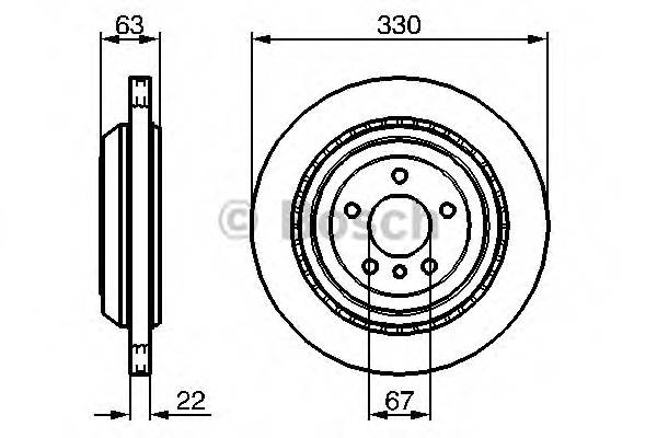 BOSCH 0 986 479 285 Тормозной диск