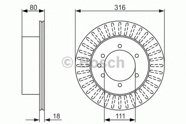 BOSCH 0 986 479 385 Гальмівний диск