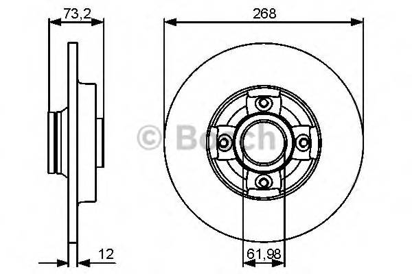 BOSCH 0 986 479 387 Тормозной диск