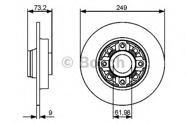 BOSCH 0 986 479 388 Гальмівний диск