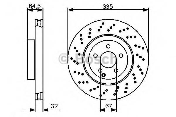 BOSCH 0 986 479 413 Гальмівний диск