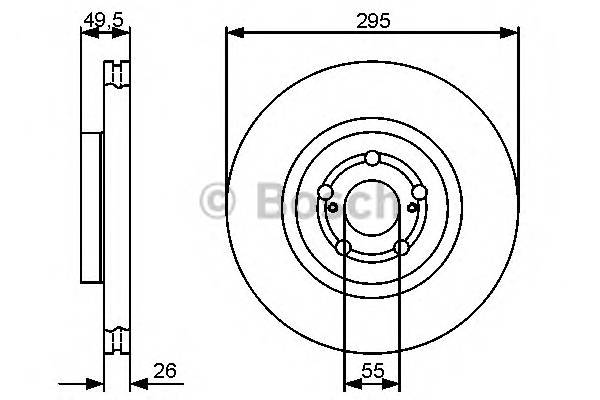 BOSCH 0 986 479 423 Гальмівний диск