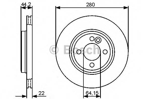 BOSCH 0 986 479 437 Гальмівний диск