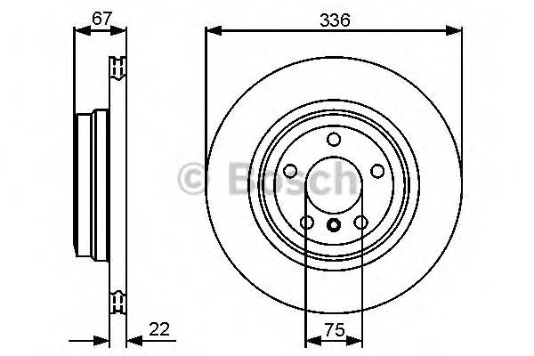 BOSCH 0 986 479 439 Гальмівний диск