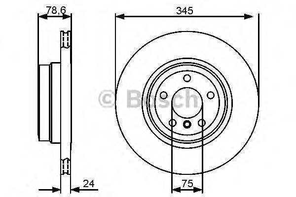 BOSCH 0 986 479 443 Тормозной диск