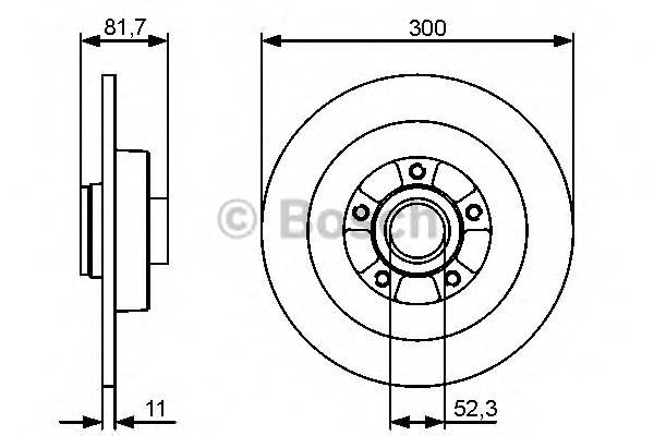 BOSCH 0 986 479 445 Тормозной диск