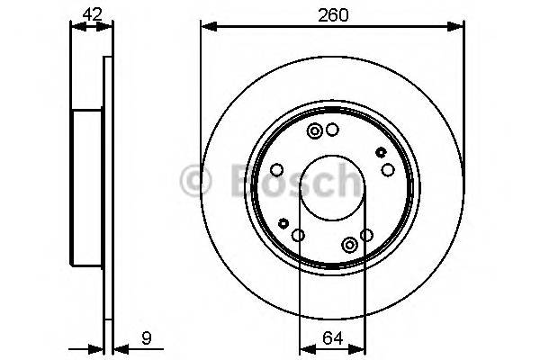 BOSCH 0 986 479 451 Тормозной диск