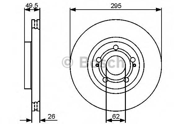 BOSCH 0 986 479 454 Гальмівний диск