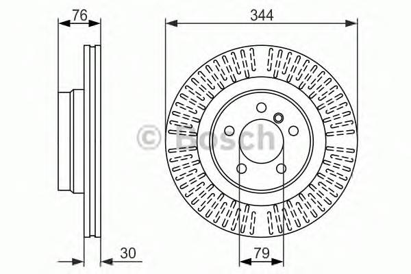 BOSCH 0 986 479 489 Тормозной диск