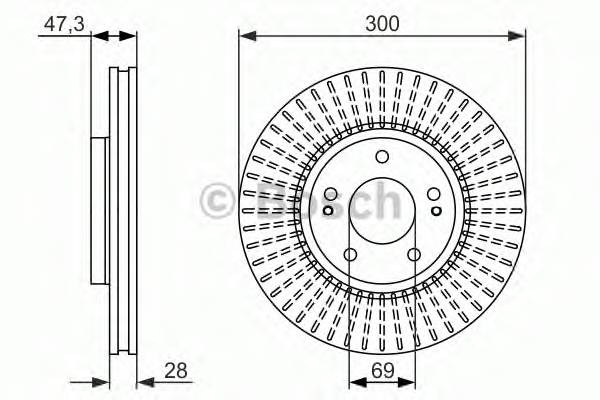 BOSCH 0 986 479 595 Тормозной диск